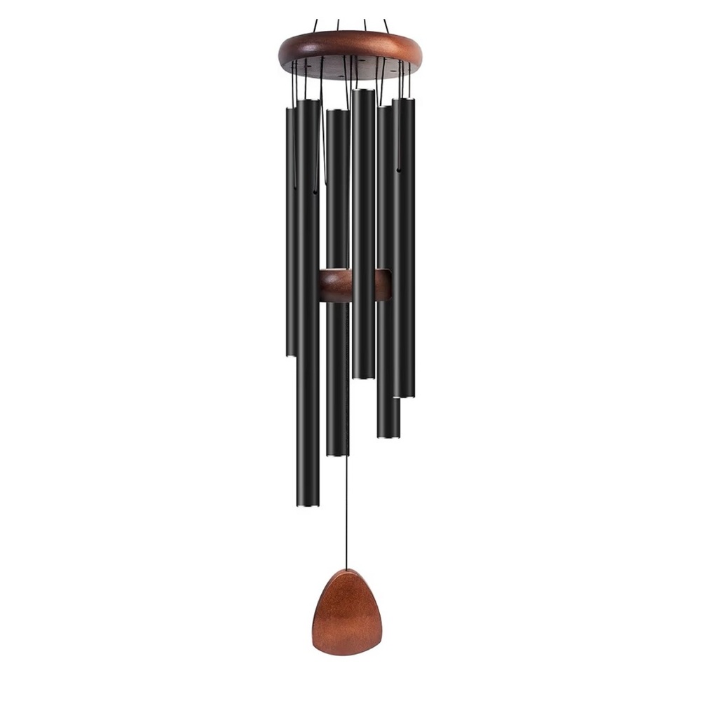 🧘🏽‍♀️Bestomy Black and Brown Memorial Wind Chime-NEW IN BOX 🧘🏽‍♀️